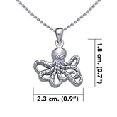 Octopus Silver Pendant with Chain Set TSE728 - DiveSilver Jewelry